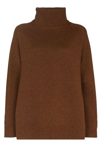 LESET Zoe roll-neck oversized jumper - Marrone