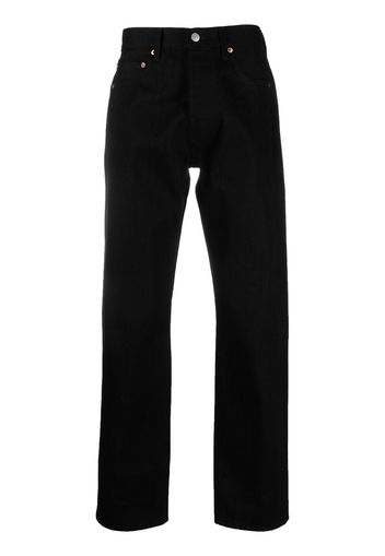 Levi's: Made & Crafted organic cotton straight-fit jeans - Nero