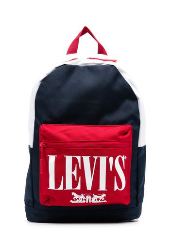 colour-block logo backpack