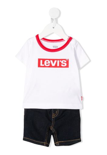 logo-print T-shirt and jeans set