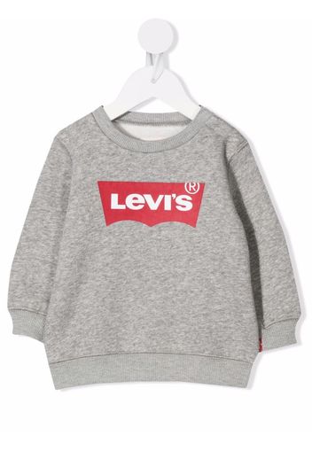 Levi's Kids logo-print fleece sweatshirt - Grigio