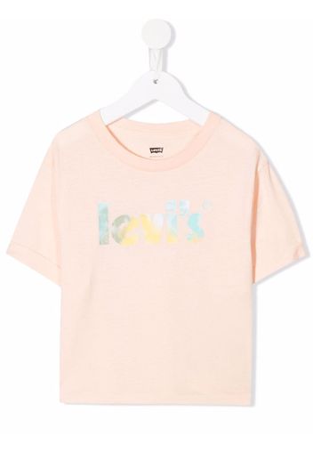 Levi's Kids logo-print cotton T-shirt - Rosa