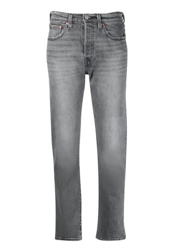 Levi's mid-rise slim-cut jeans - Grigio