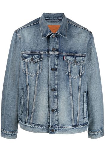 Levi's buttoned-up denim trucker jacket - Blu