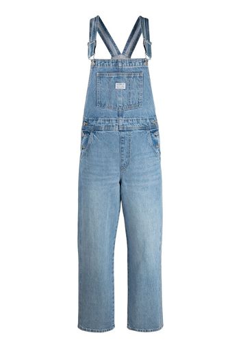 Levi's logo-patch denim dungarees - Blu