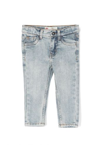 Levi's Kids logo-patch straight-leg jeans - Blu