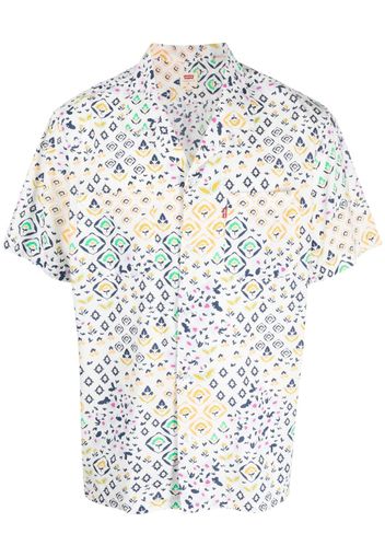 Levi's abstract-print short-sleeve shirt - Bianco