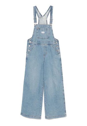 Levi's logo-patch dungarees - Blu