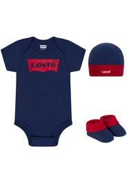 Levi's Kids logo-print cotton babygrow set - Blu