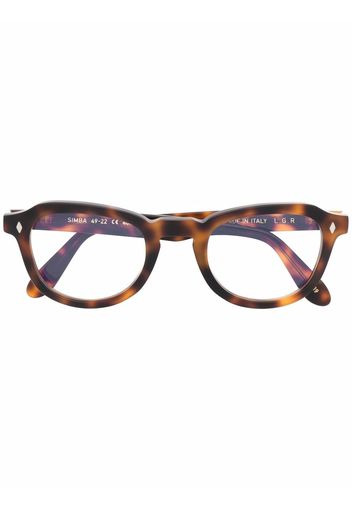 L.G.R tortoiseshell-frame glasses - Marrone