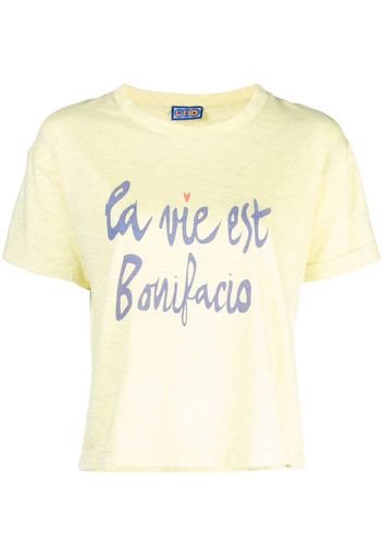 T-shirt La Vie Est Bonifacio con stampa