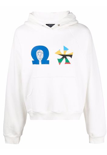 Liberal Youth Ministry Aztec long-sleeved hoodie - Bianco