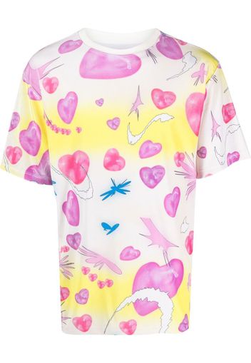 Liberal Youth Ministry Velvet-Hearts short-sleeve T-Shirt - Rosa