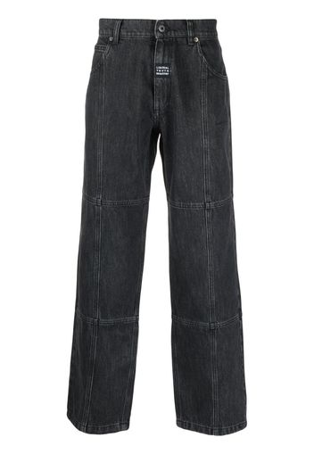 Liberal Youth Ministry straight-leg logo-patch jeans - Nero