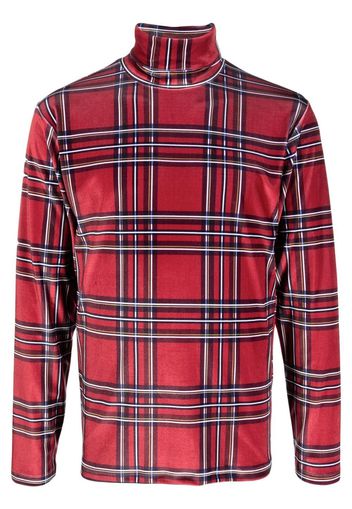 Liberal Youth Ministry tartan-check print knit jumper - Rosso