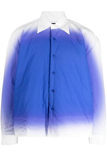 Liberal Youth Ministry ombré-effect cotton shirt jacket - Blu