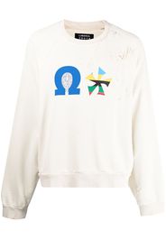 Liberal Youth Ministry distressed-effect sweatshirt - Marrone