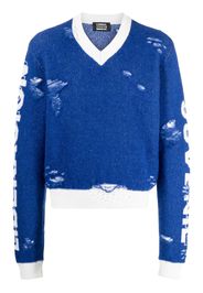 Liberal Youth Ministry long sleeved knitted sweatshirt - Blu