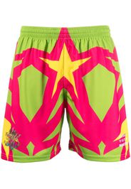 Liberal Youth Ministry star-print elasticated-waistband shorts - Verde