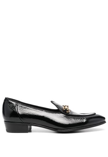 Lidfort chain-trim leather loafers - Nero