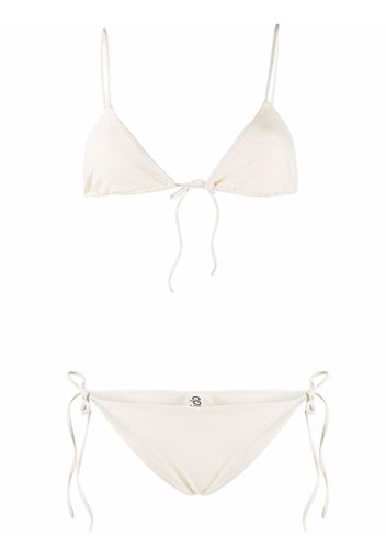 LIDO self-tie mid-rise bikini - Toni neutri