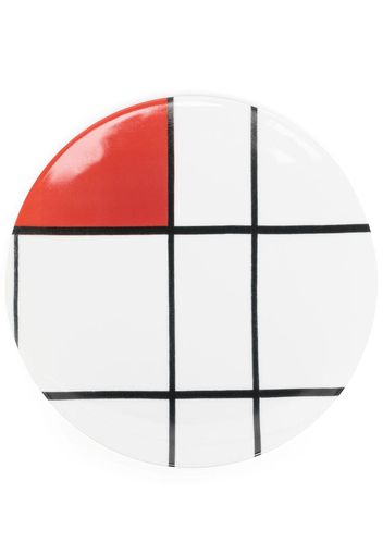 Ligne Blanche Mondrian porcelain plate - Bianco