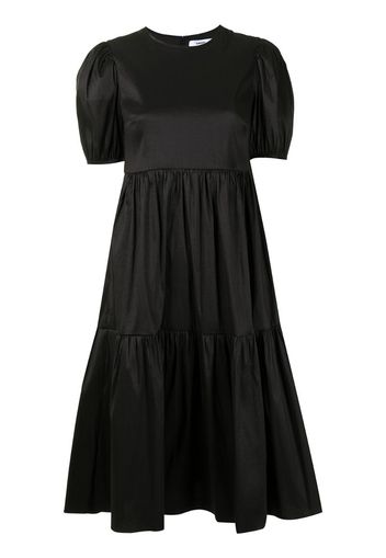 mid-length puff sleeve dress