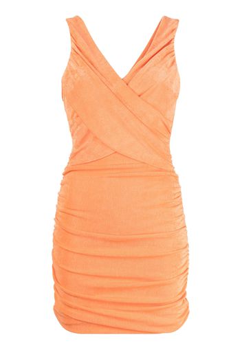 Likely ruched-detail fitted mini dress - Arancione