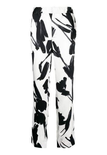 Limitato abstract-print straight-leg trousers - Bianco