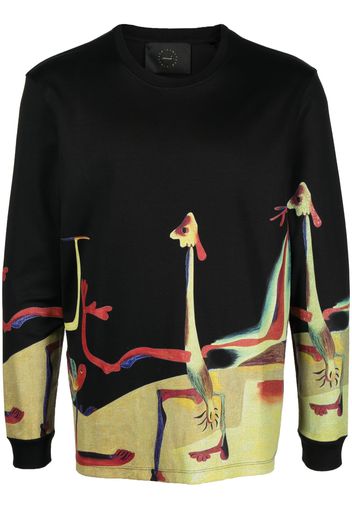 Limitato Joan Miró-print cotton sweatshirt - Nero