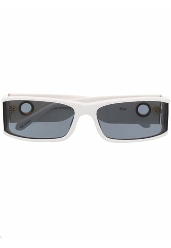 Linda Farrow Mya rectangle-frame sunglasses - Bianco