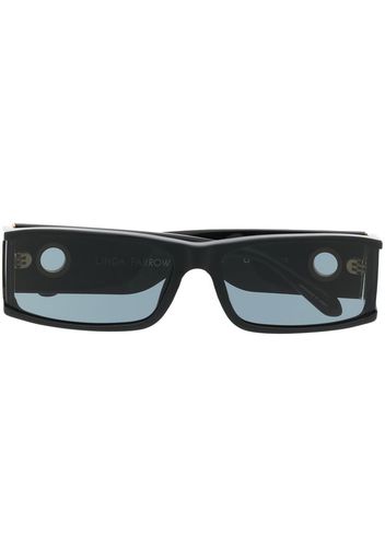 Linda Farrow Mya rectangle-frame sunglasses - Nero