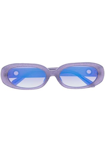 Linda Farrow round-frame glitter sunglasses - Viola