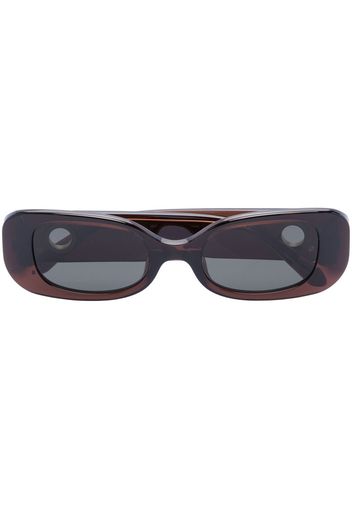 Linda Farrow Lola rectangle-frame sunglasses - Marrone