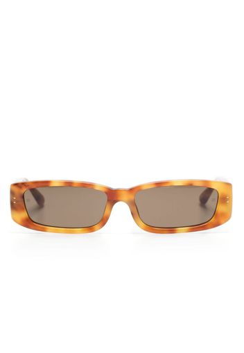 Linda Farrow Talita rectangle-frame sunglasses - Marrone