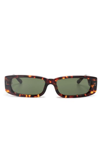 Linda Farrow tortoiseshell-effect rectangle-frame sunglasses - Marrone