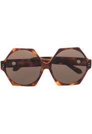 Linda Farrow tortoiseshell-effect square sunglasses - Marrone
