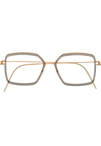 Lindberg square-frame optical glasses - Oro