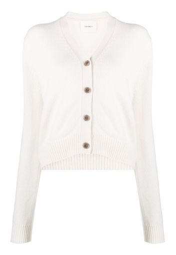 Lisa Yang Cardigan Marion con scollo a V - Bianco