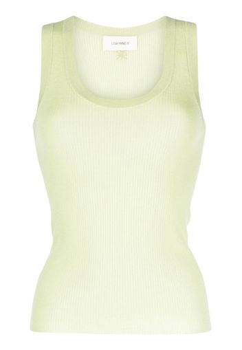 Lisa Yang logo-embroidered cashemre top - Verde