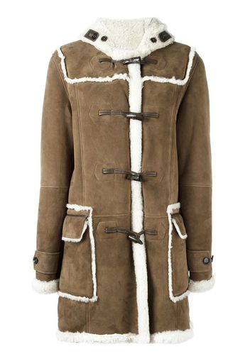 Liska shearling duffle coat - Marrone