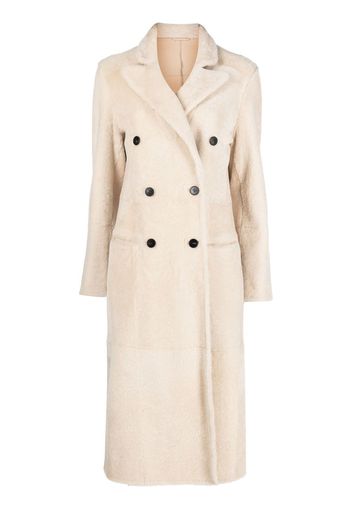 Liska merino wool double-breasted coat - Bianco