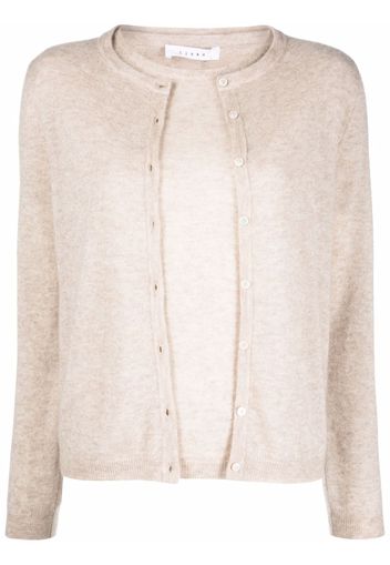 Liska double-layer merino-cashmere cardigan - Toni neutri