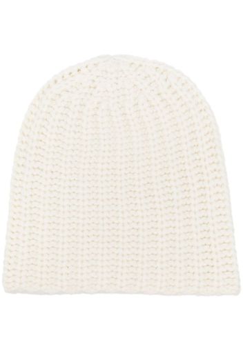 Liska Heidi cashmere chunky-knit beanie - Bianco