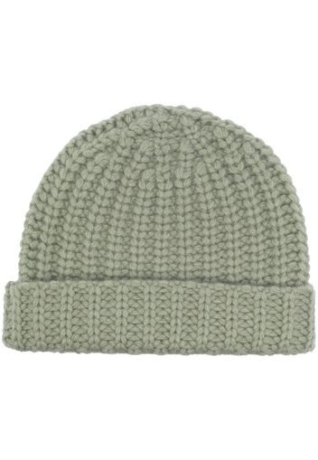 Liska Heidi cashmere chunky-knit beanie - Verde