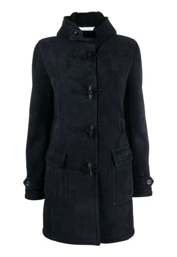 Liska faux-fur lined suede duffle coat - Nero