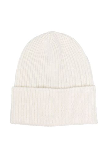 Liska ribbed-knit cashmere beanie - Bianco