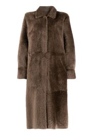 Herno faux-fur single-breasted coat - Toni neutri