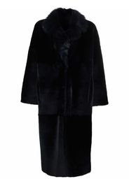 Liska single-breasted shearling coat - Blu