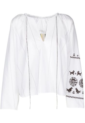 Litkovskaya Blusa a righe - Bianco